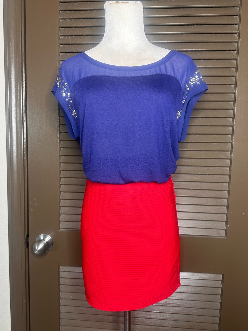 EXPRESS | Navy Embellished Top #4thofJulyPick